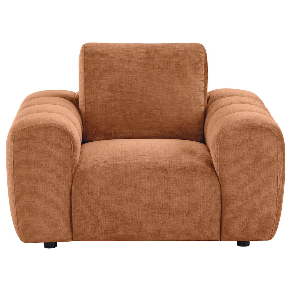 Burnett Chenille Upholstered Accent Chair Burnt Orange