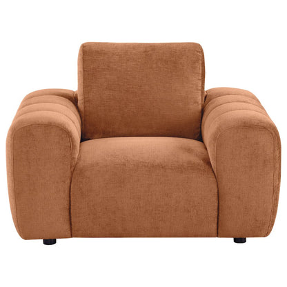 Burnett Chenille Upholstered Accent Chair Burnt Orange