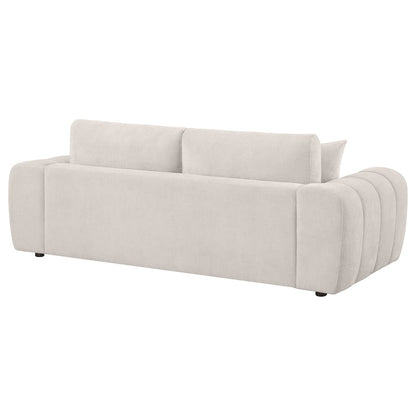 Burnett Chenille Upholstered Wide Arm Sofa Ivory