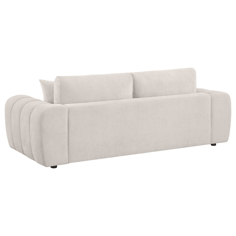 Burnett 2-piece Chenille Upholstered Sofa Set Ivory