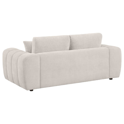 Burnett 2-piece Chenille Upholstered Sofa Set Ivory