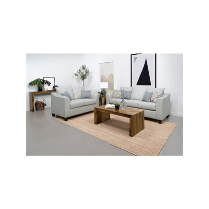 Salizar 2-piece Upholstered Flared Arm Sofa Set Sand