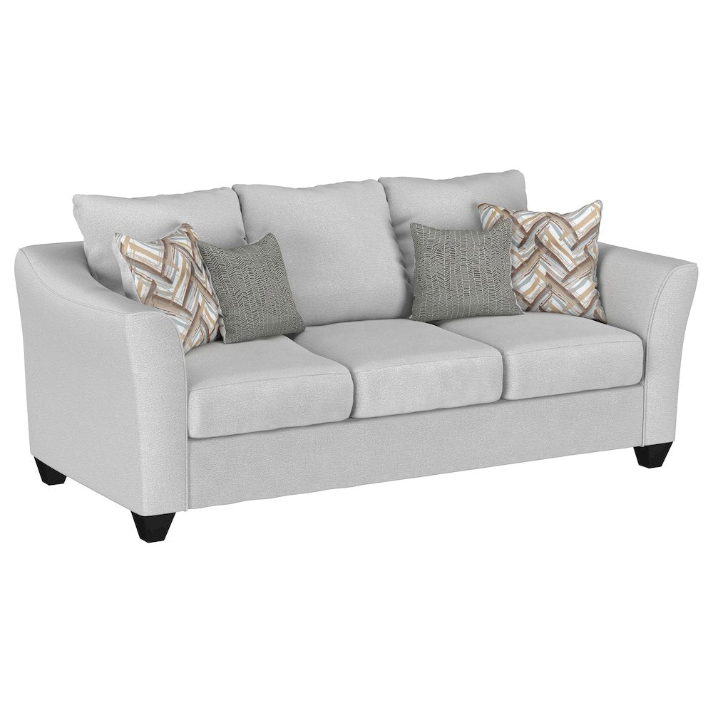 Salizar 2-piece Upholstered Flared Arm Sofa Set Sand