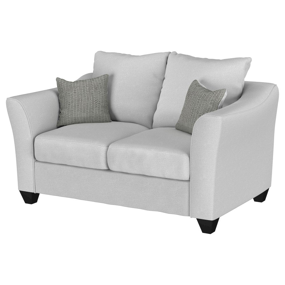 Salizar Upholstered Flared Arm Loveseat Sand