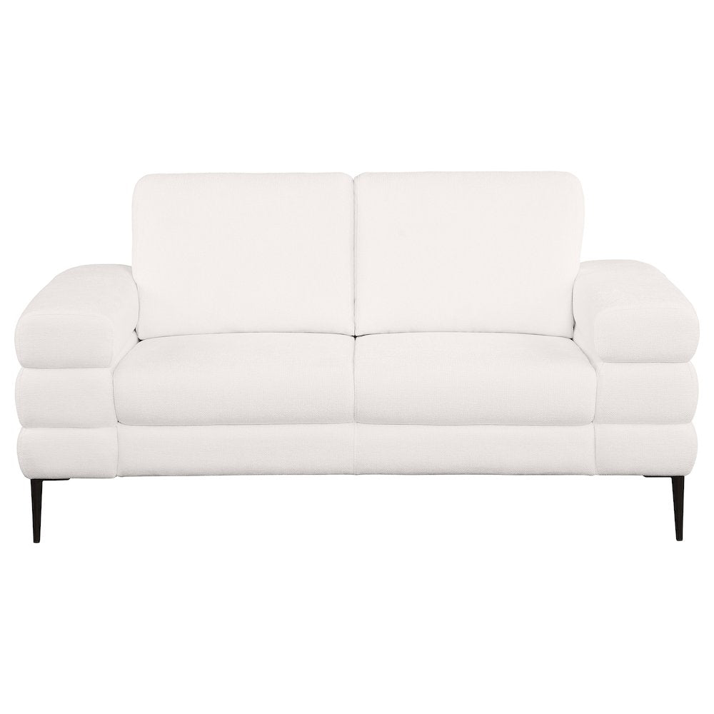 Jessel 2-piece Chenille Upholstered Sofa Set Ivory