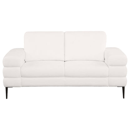 Jessel 3-piece Chenille Upholstered Sofa Set Ivory