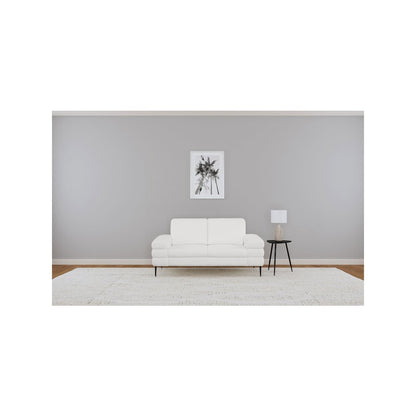 Jessel Chenille Upholstered Track Arm Loveseat Ivory