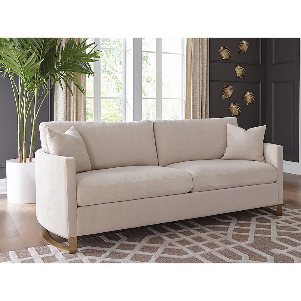 Corliss Upholstered Arched Arm Sofa Beige