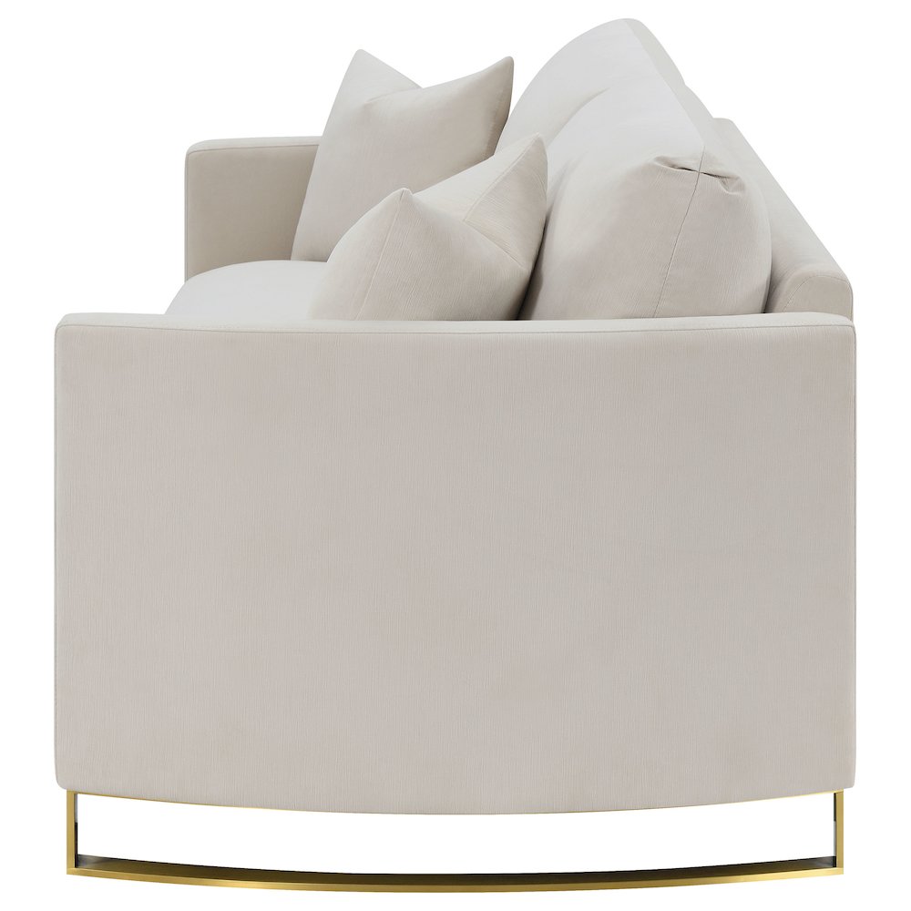 Corliss Upholstered Arched Arm Sofa Beige
