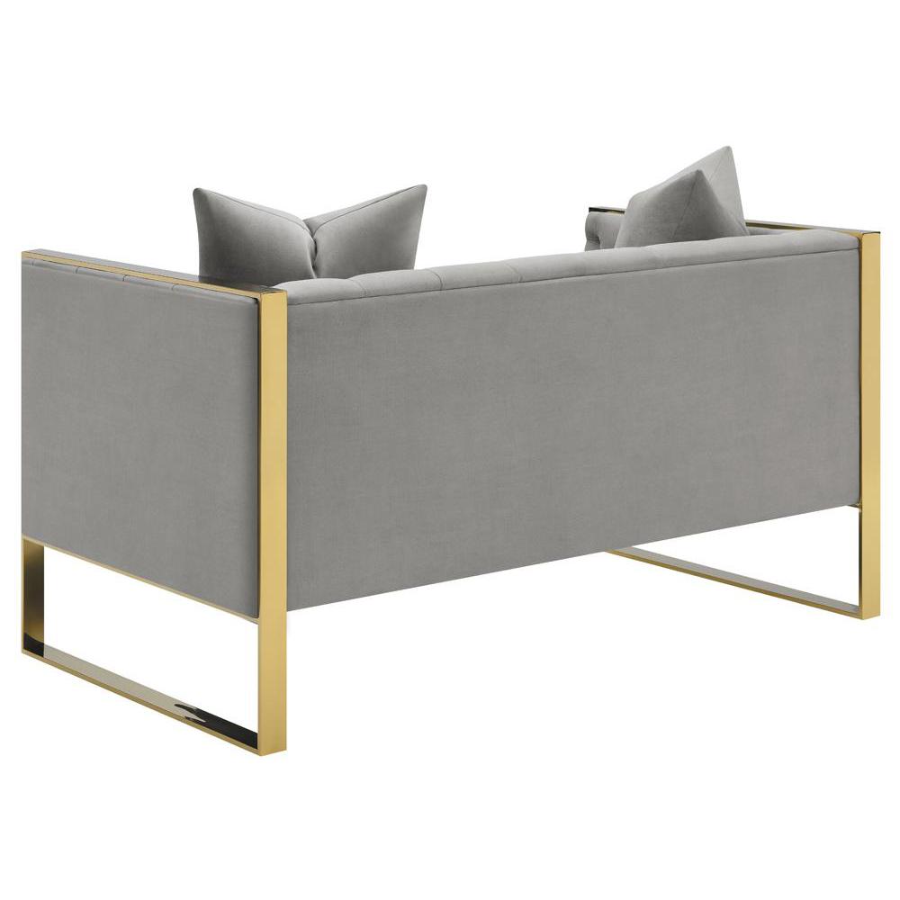 Eastbrook Tufted Back Loveseat Grey