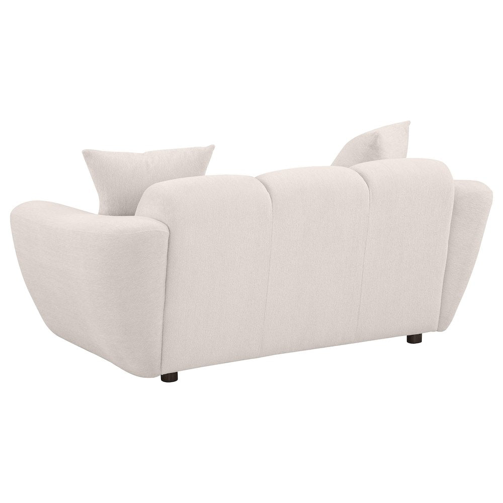 Destino 2-piece Chenille Splayed Arm Sofa Set Greige