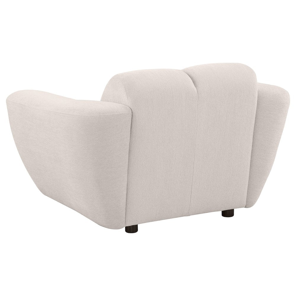 Destino 3-piece Chenille Splayed Arm Sofa Set Greige