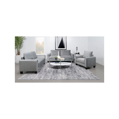 Davis Upholstered Rolled Arm Sofa Grey