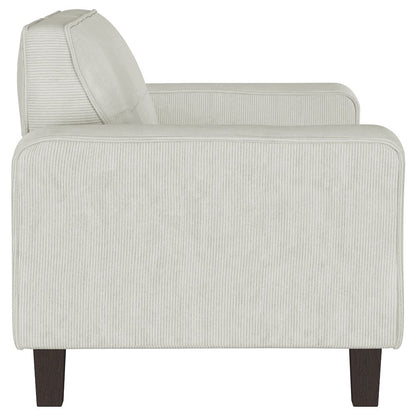 Deerhurst Upholstered Track Arm Tufted Loveseat Greige