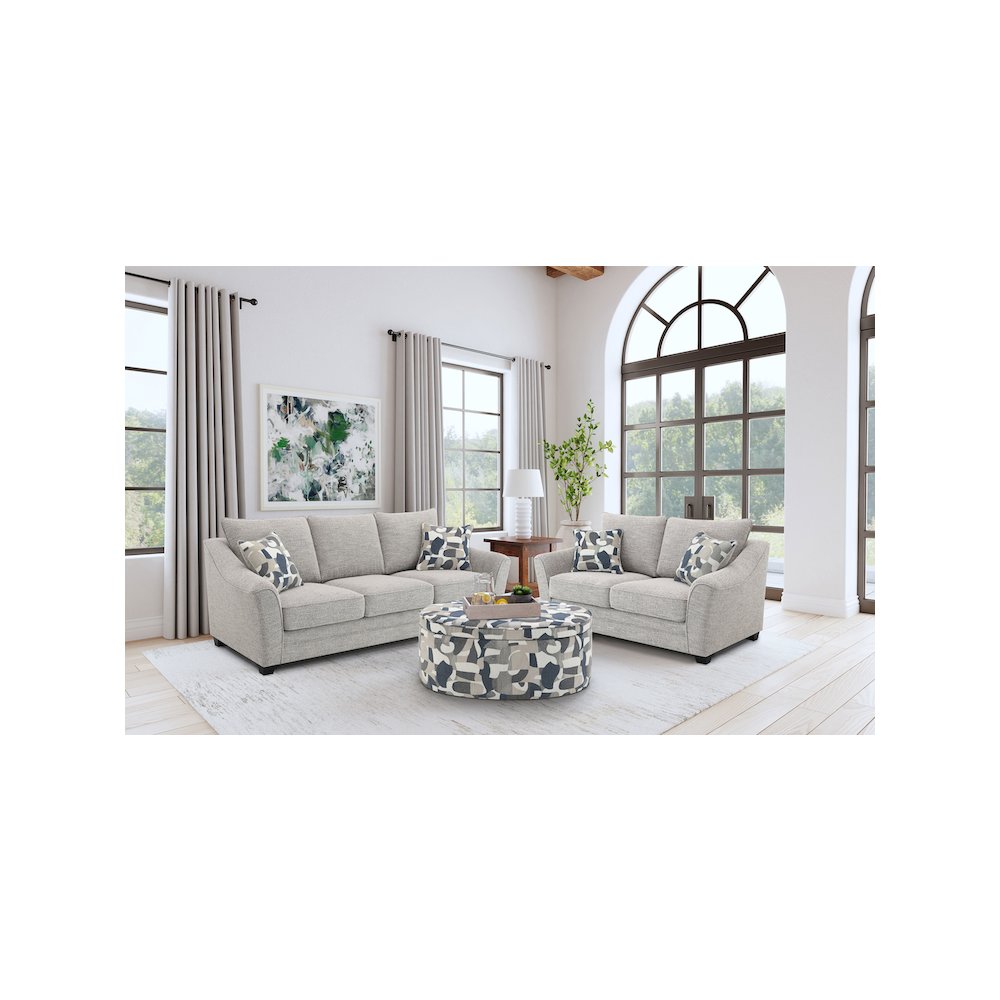 Tomkins 2-piece Boucle Upholstered Sofa Set Light Grey