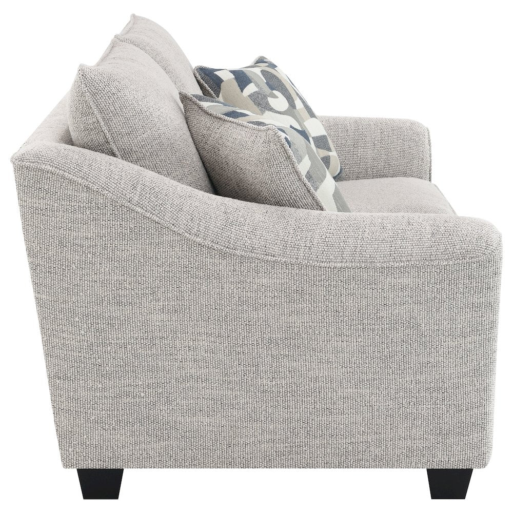 Tomkins 2-piece Boucle Upholstered Sofa Set Light Grey