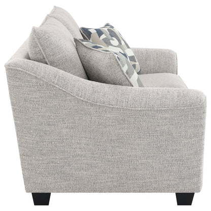 Tomkins 2-piece Boucle Upholstered Sofa Set Light Grey