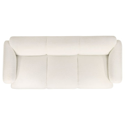 Dorset Fabric Upholstered Round Track Arm Sofa White