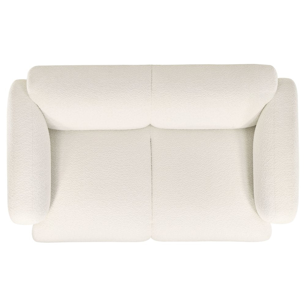 Dorset 3-piece Upholstered Round Track Arm Sofa Set White