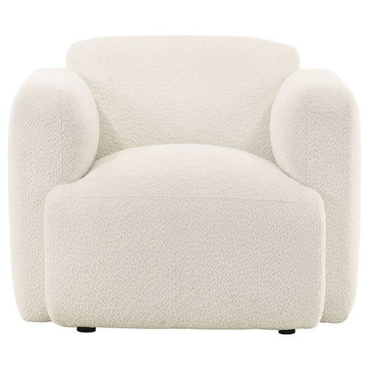 Dorset 3-piece Upholstered Round Track Arm Sofa Set White