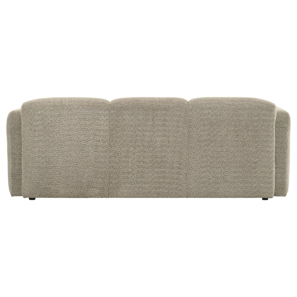 Dorset Fabric Upholstered Round Track Arm Sofa Brown