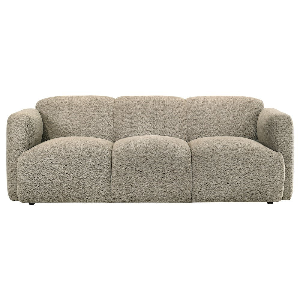Dorset 2-piece Upholstered Round Track Arm Sofa Set Brown
