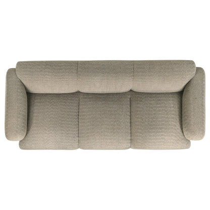 Dorset 3-piece Upholstered Round Track Arm Sofa Set Brown