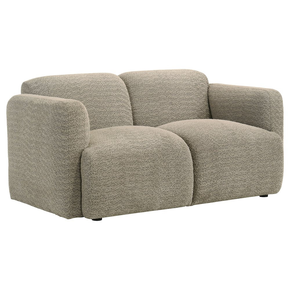 Dorset 3-piece Upholstered Round Track Arm Sofa Set Brown