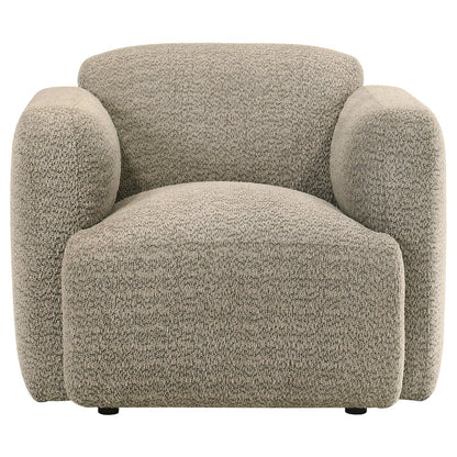 Dorset 3-piece Upholstered Round Track Arm Sofa Set Brown