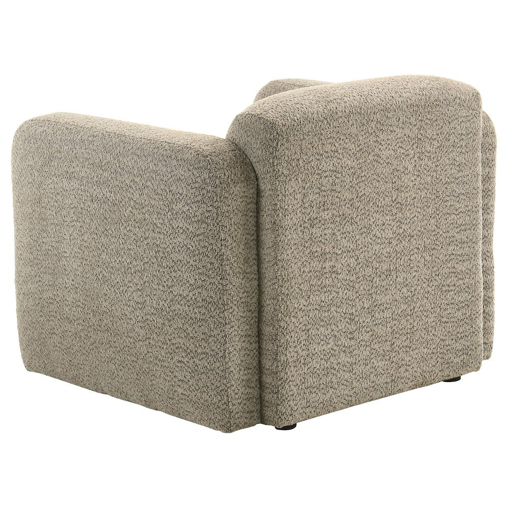 Dorset 3-piece Upholstered Round Track Arm Sofa Set Brown