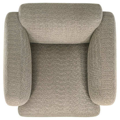 Dorset 3-piece Upholstered Round Track Arm Sofa Set Brown