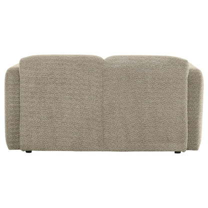Dorset Fabric Upholstered Round Track Arm Loveseat Brown