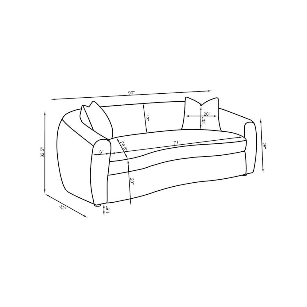 Isabella 3-piece Faux Sheepskin Upholstered Sofa Set Natural