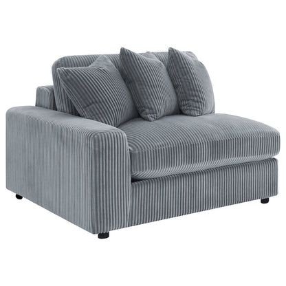 Blaine Upholstered Reversible Chaise Sectional Sofa Fog