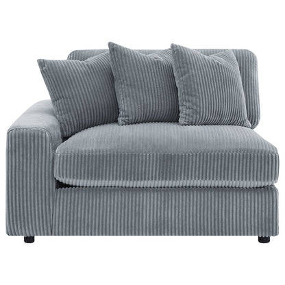 Blaine Upholstered Reversible Chaise Sectional Sofa Fog