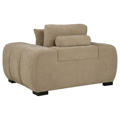 Octavia Upholstered Track Arm Accent Chair Camel