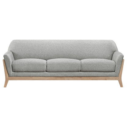 Vaughn 3-piece Fabric Upholstered Flared Arm Sofa Set Grey