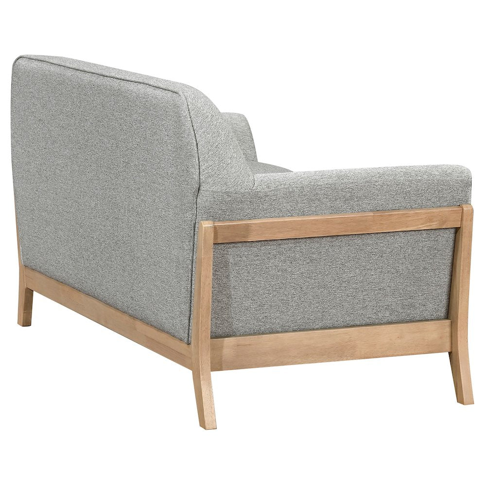 Vaughn 3-piece Fabric Upholstered Flared Arm Sofa Set Grey