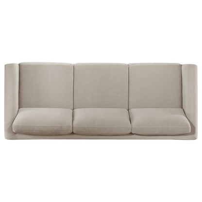 Islington 2-piece Upholstered Panel Arm Sofa Set Taupe