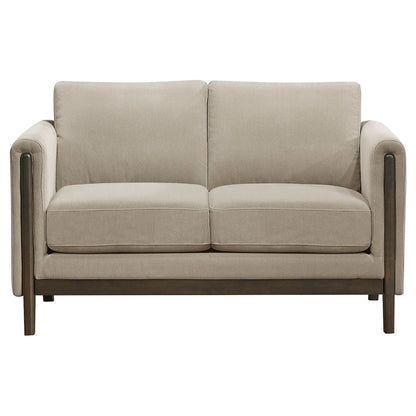 Islington 2-piece Upholstered Panel Arm Sofa Set Taupe