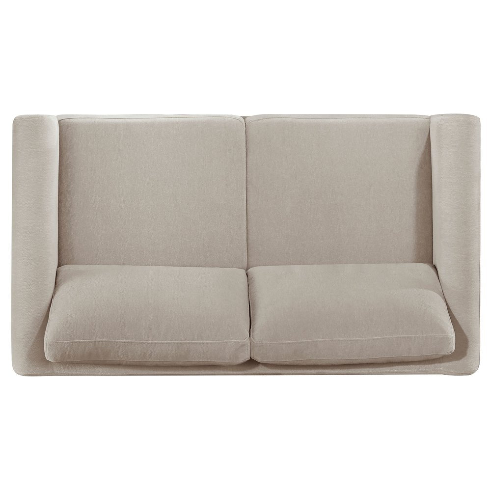 Islington 2-piece Upholstered Panel Arm Sofa Set Taupe
