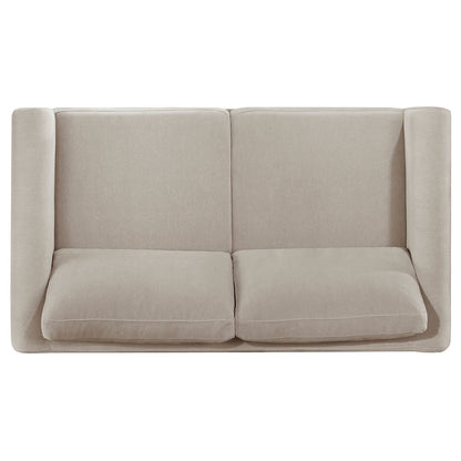 Islington 2-piece Upholstered Panel Arm Sofa Set Taupe
