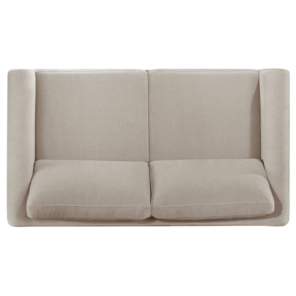 Islington 3-piece Upholstered Panel Arm Sofa Set Taupe