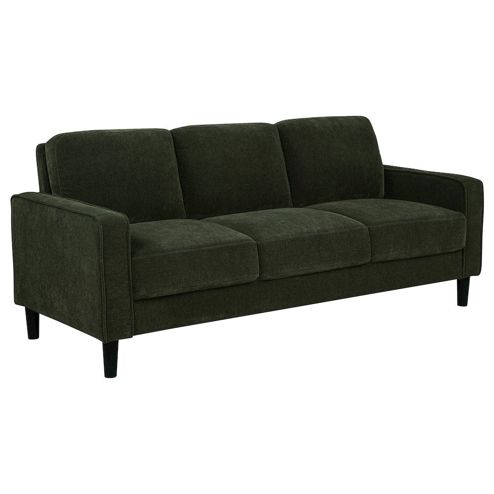 Ruth 77-inch Fabric Upholstered Track Arm Sofa Matcha Green