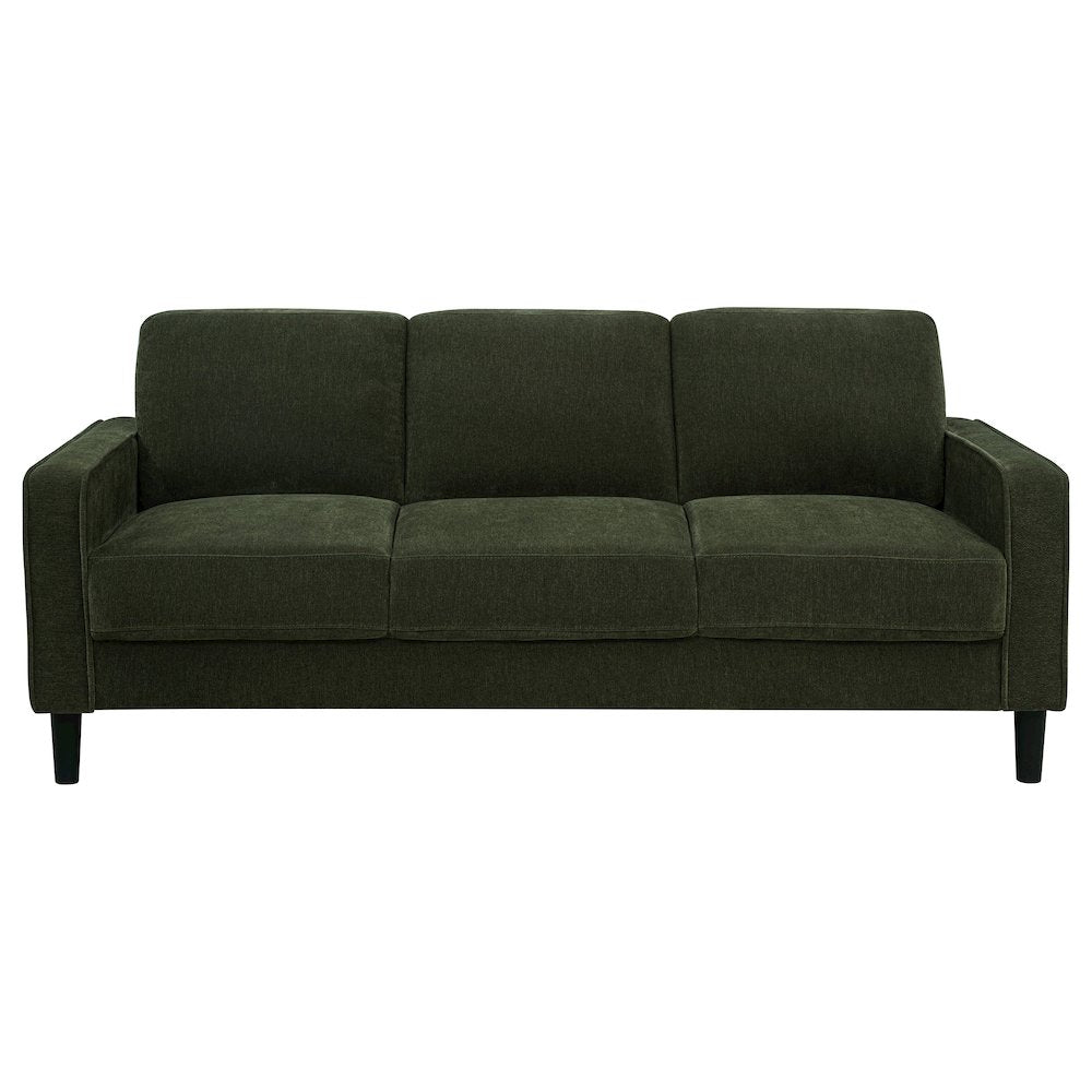 Ruth 77-inch Fabric Upholstered Track Arm Sofa Matcha Green