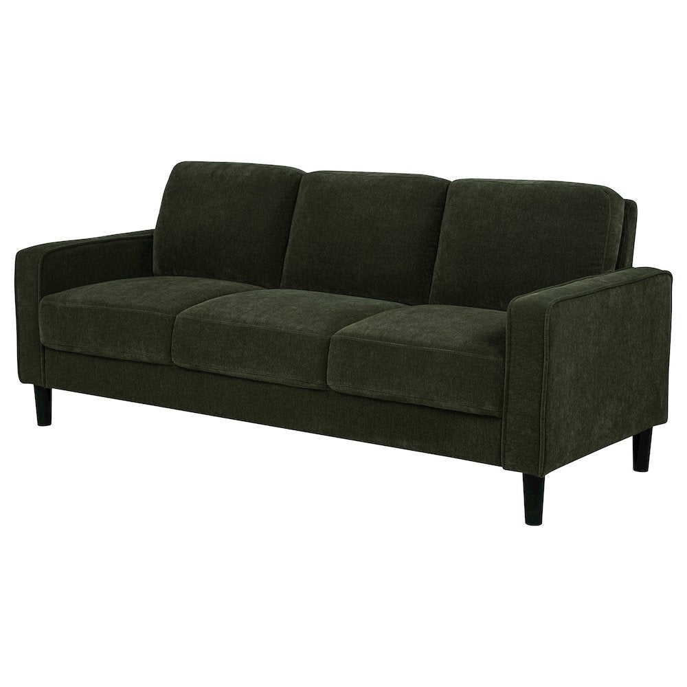 Ruth 77-inch Fabric Upholstered Track Arm Sofa Matcha Green