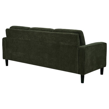 Ruth 77-inch Fabric Upholstered Track Arm Sofa Matcha Green
