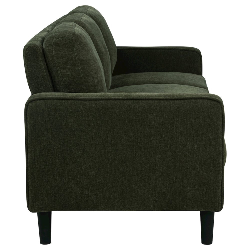 Ruth 77-inch Fabric Upholstered Track Arm Sofa Matcha Green