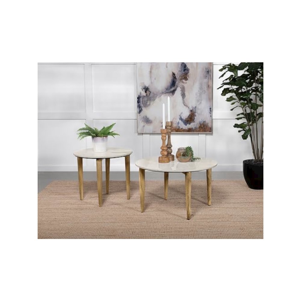 Aldis 2-piece Coffee and End Table Set White