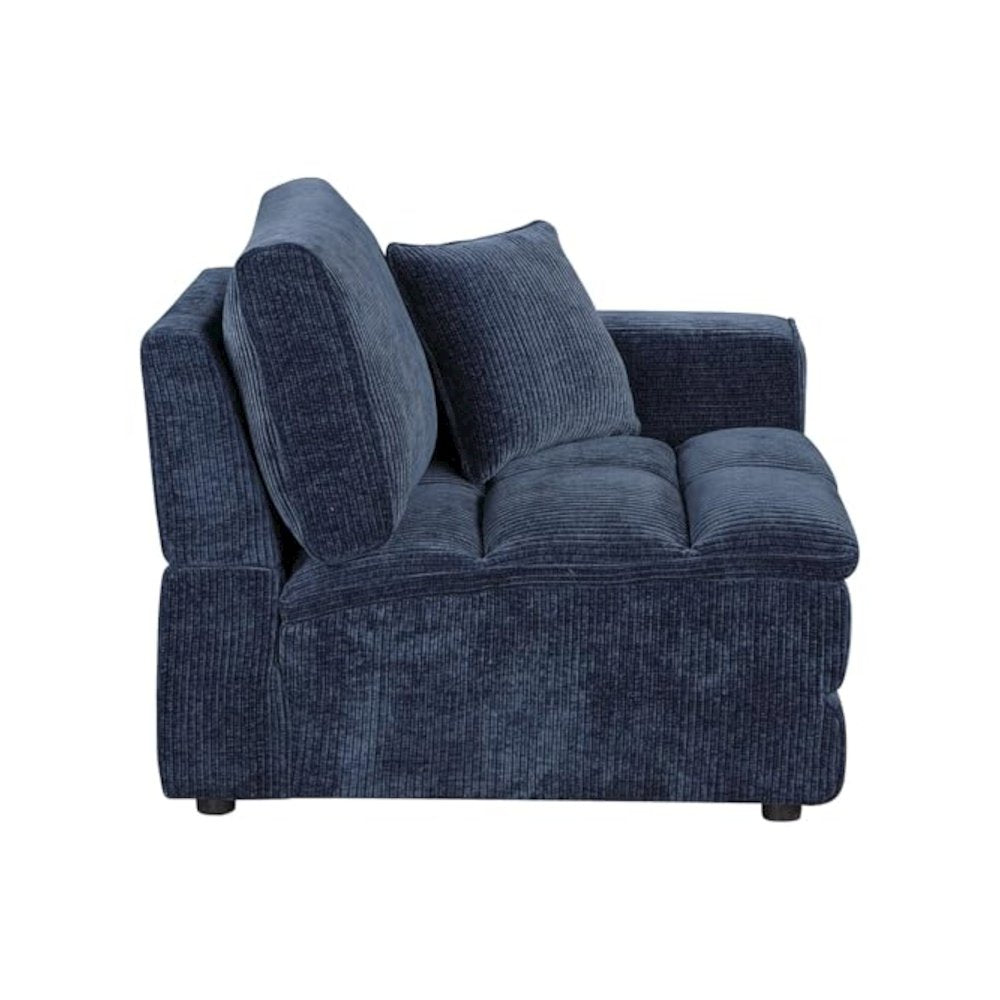 Atlantic Corduroy Upholstered RAF Arm Chair Blue